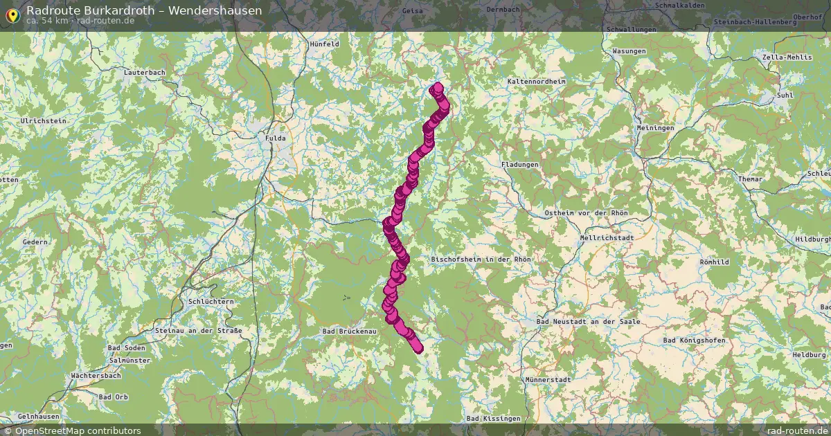 Fahrradroute Burkardroth – Wendershausen