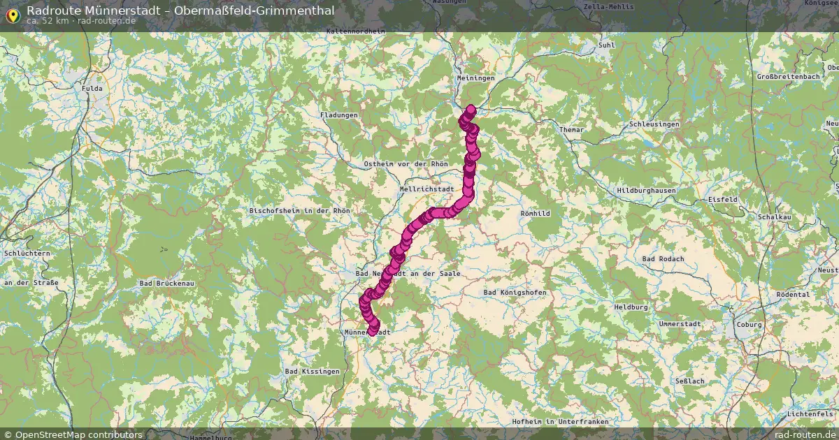 Radtour Münnerstadt – Obermaßfeld-Grimmenthal