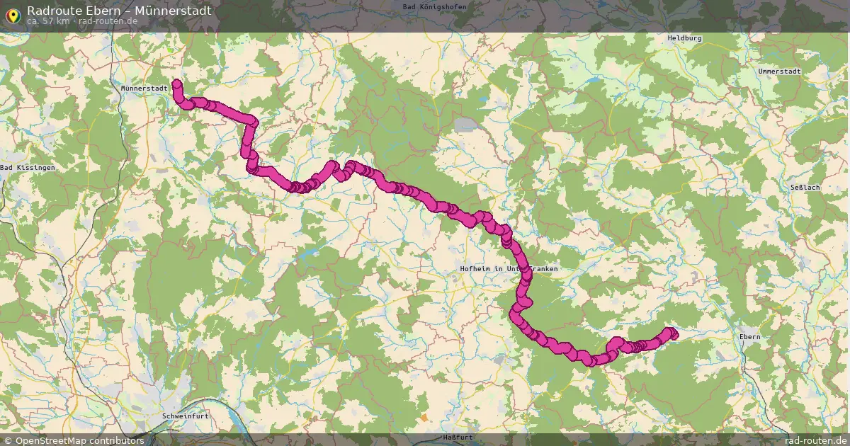 Fahrradroute Ebern – Münnerstadt (57 km) – Rad-Routen.de