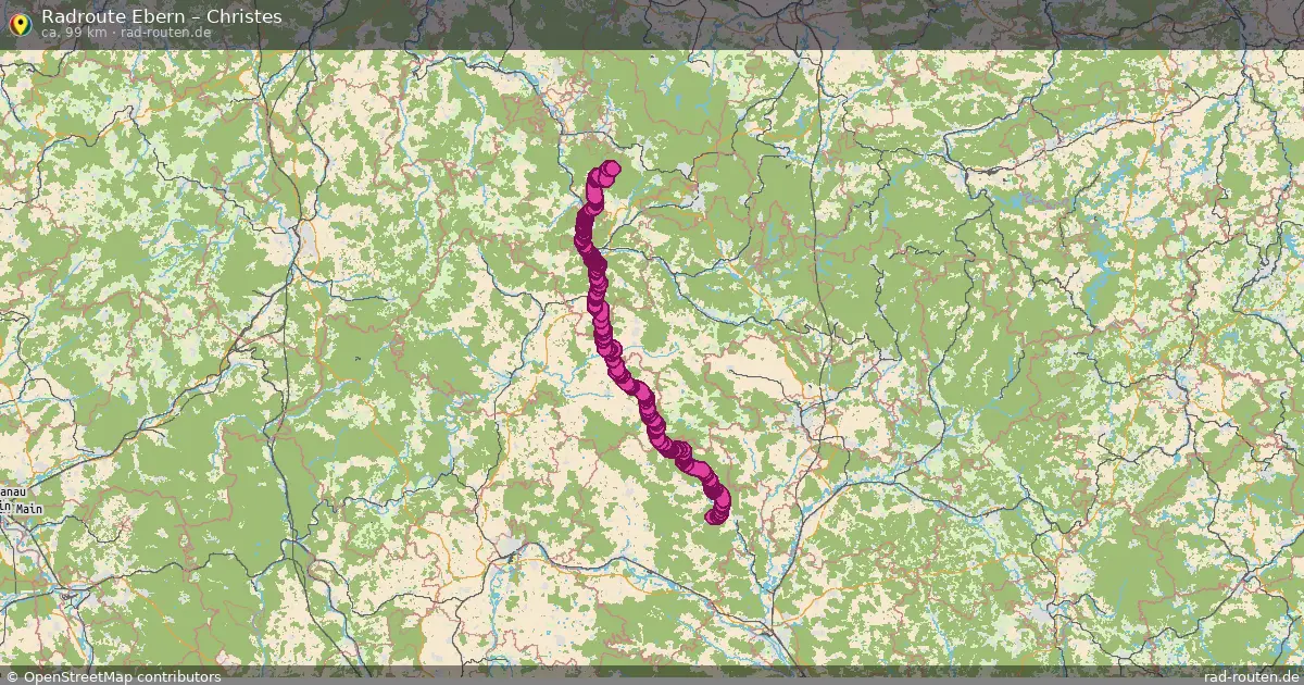 Fahrradroute Ebern – Christes (99 km) – Rad-Routen.de