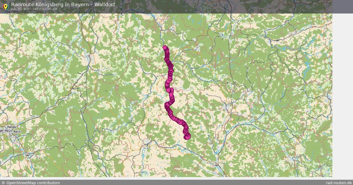 Fahrradroute Königsberg In Bayern – Walldorf (90 km) – Rad-Routen.de