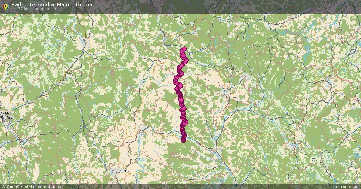 Fahrradroute Sand A. Main – Themar (77 km) – Rad-Routen.de