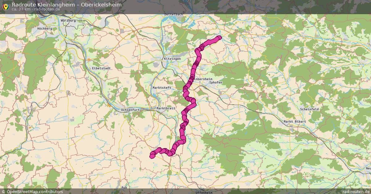 Fahrradroute Kleinlangheim – Oberickelsheim