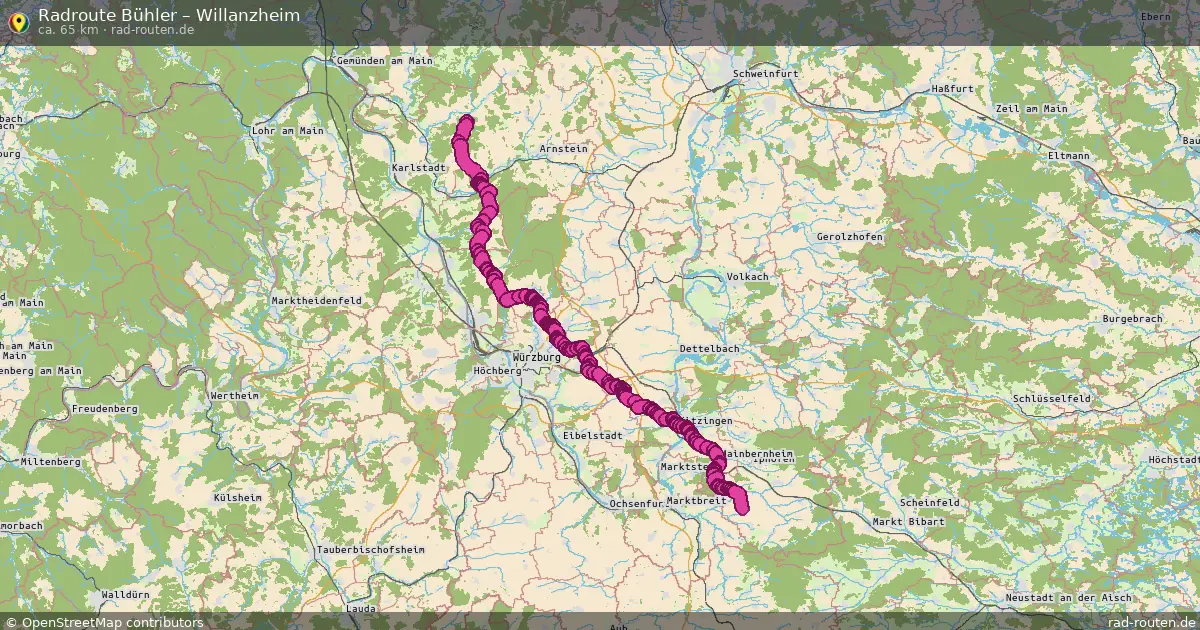 Radtour Bühler – Willanzheim