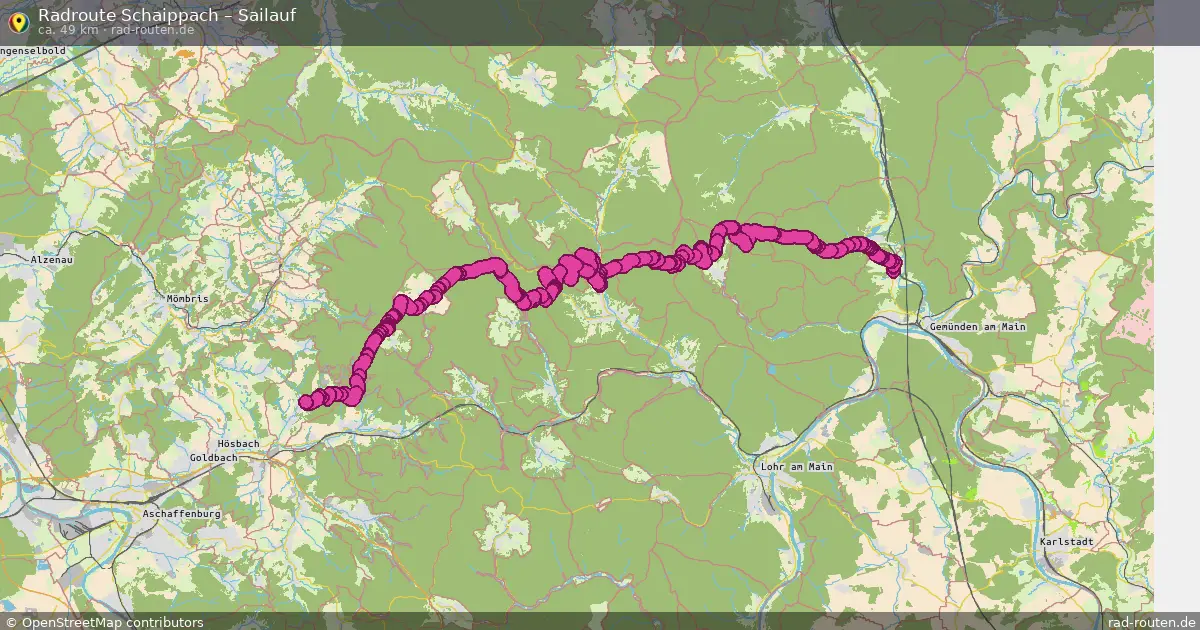 Radtour Schaippach – Sailauf