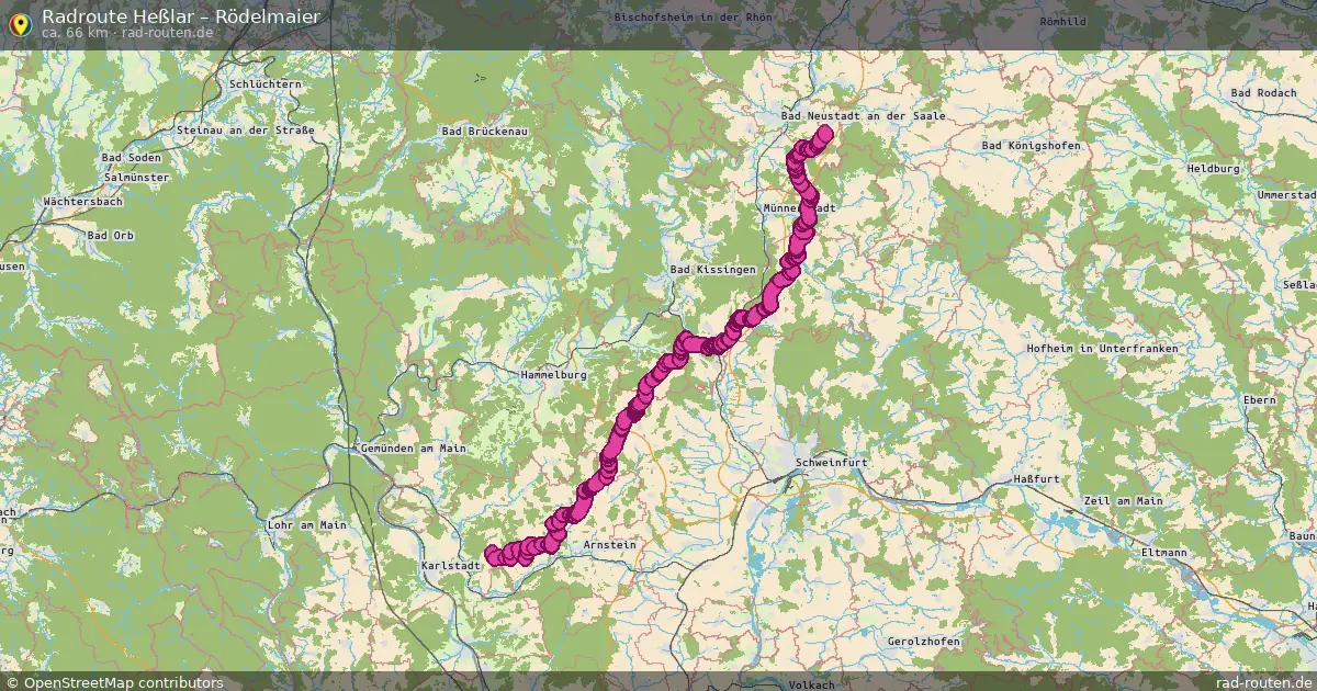Fahrradroute Heßlar – Rödelmaier