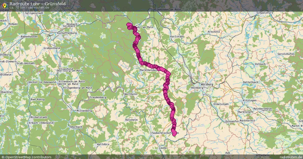 Radtour Lohr – Grünsfeld