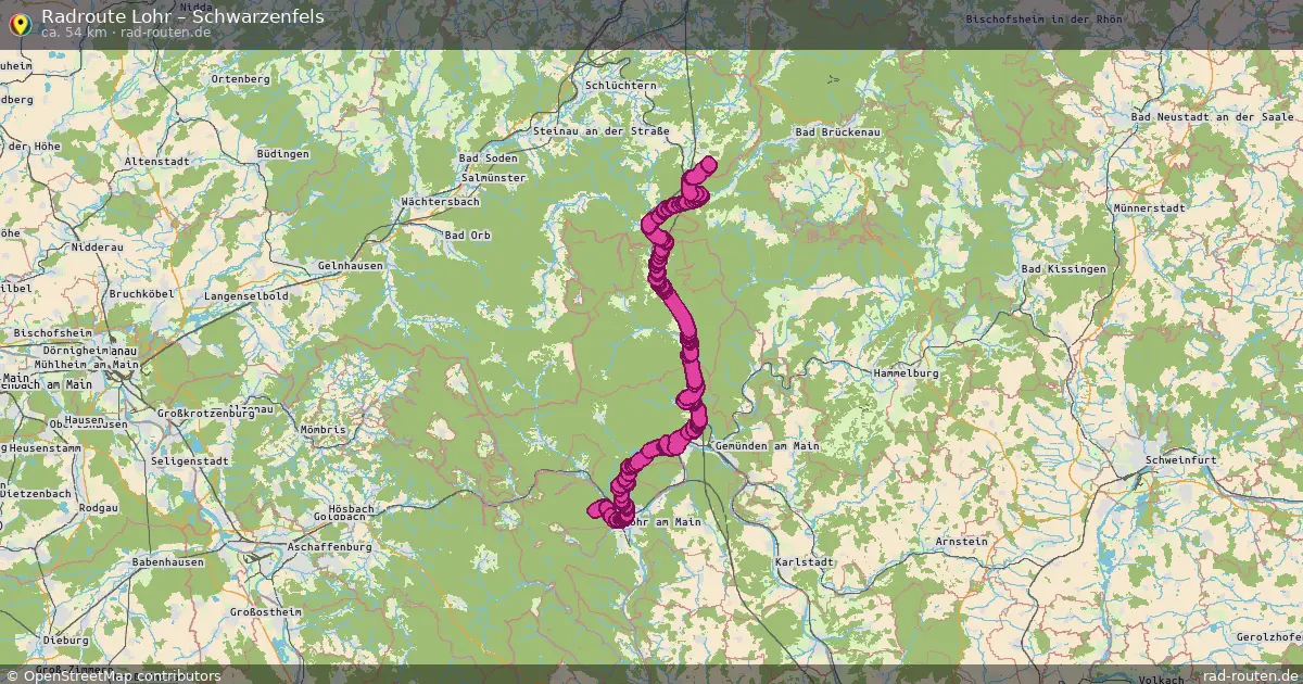 Radtour Lohr – Schwarzenfels