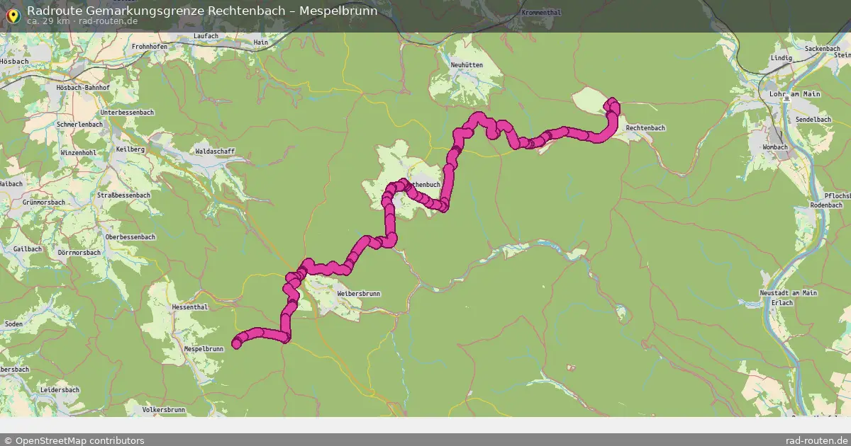 Radtour Gemarkungsgrenze Rechtenbach – Mespelbrunn