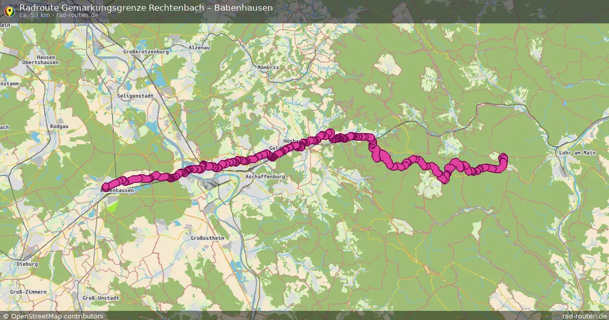 Radtour Gemarkungsgrenze Rechtenbach – Babenhausen