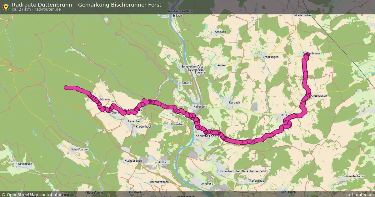 Radtour Duttenbrunn – Gemarkung Bischbrunner Forst