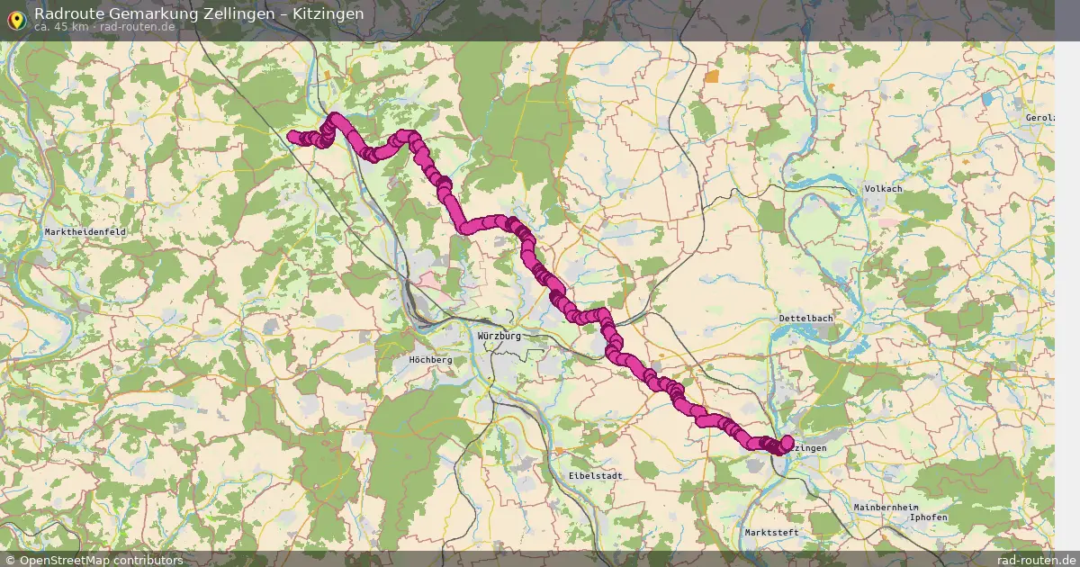 Radtour Gemarkung Zellingen – Kitzingen