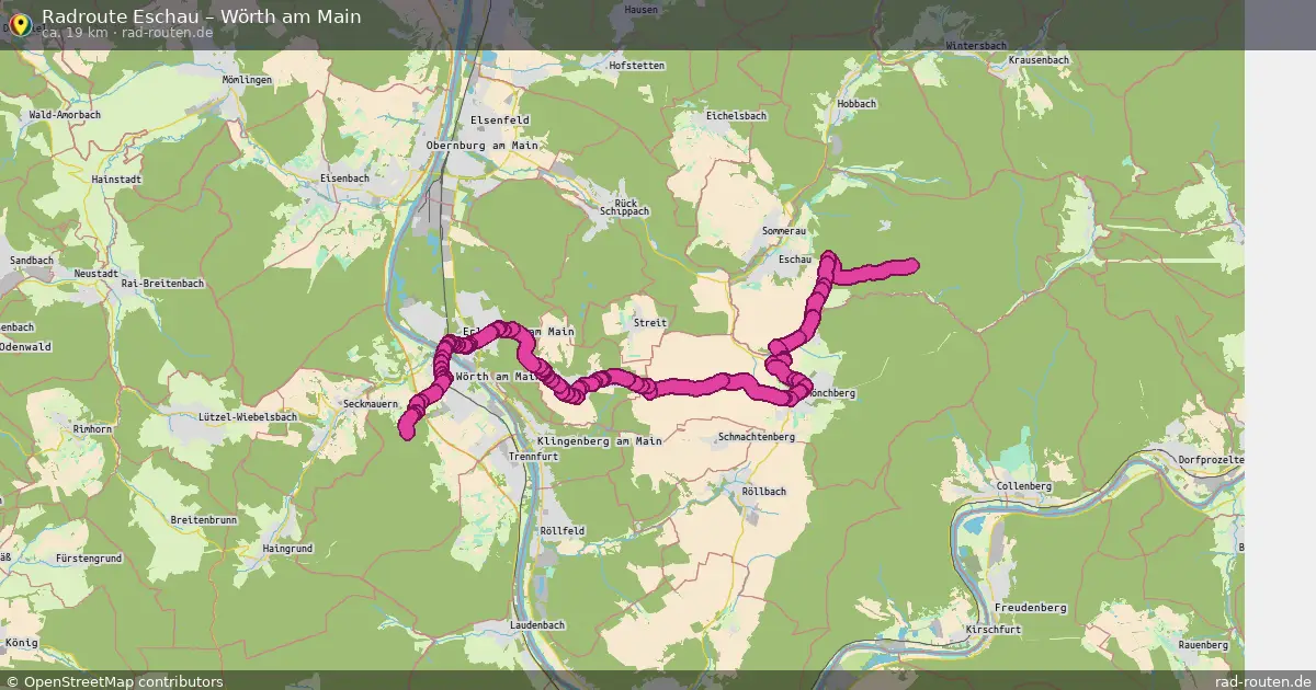 Fahrradroute Eschau – Wörth Am Main (19 km) – Rad-Routen.de