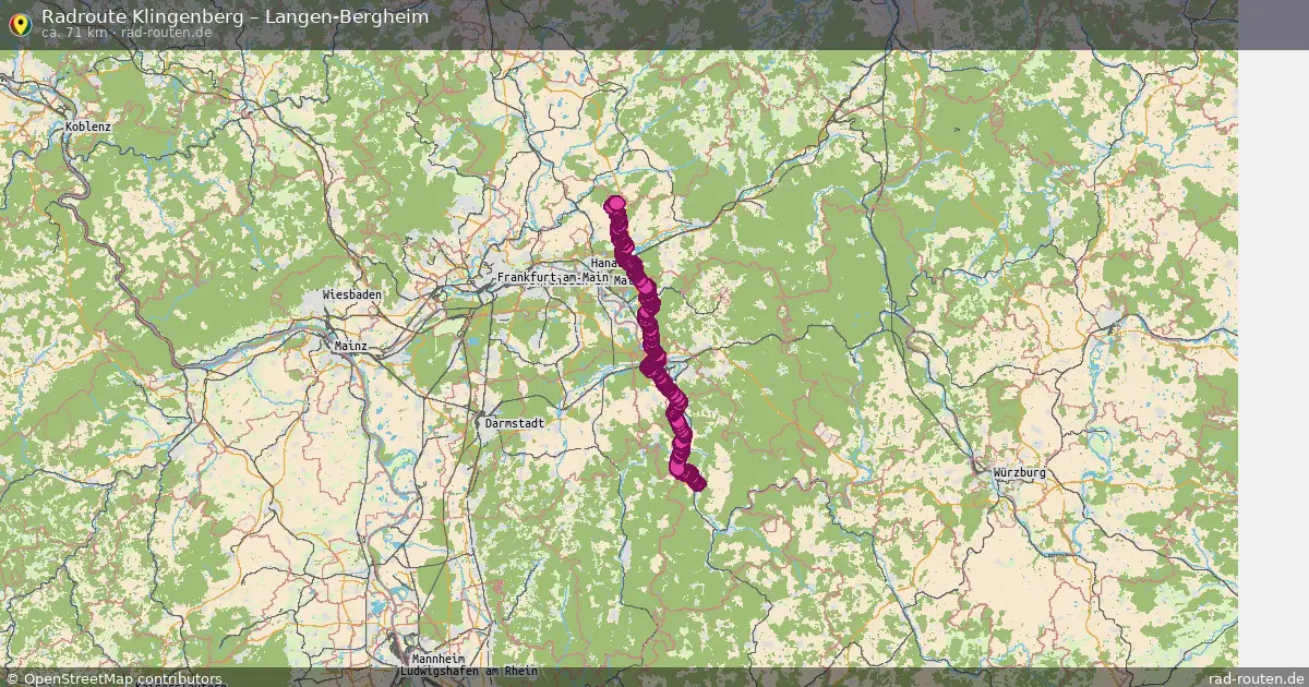 Radtour Klingenberg – Langen-Bergheim