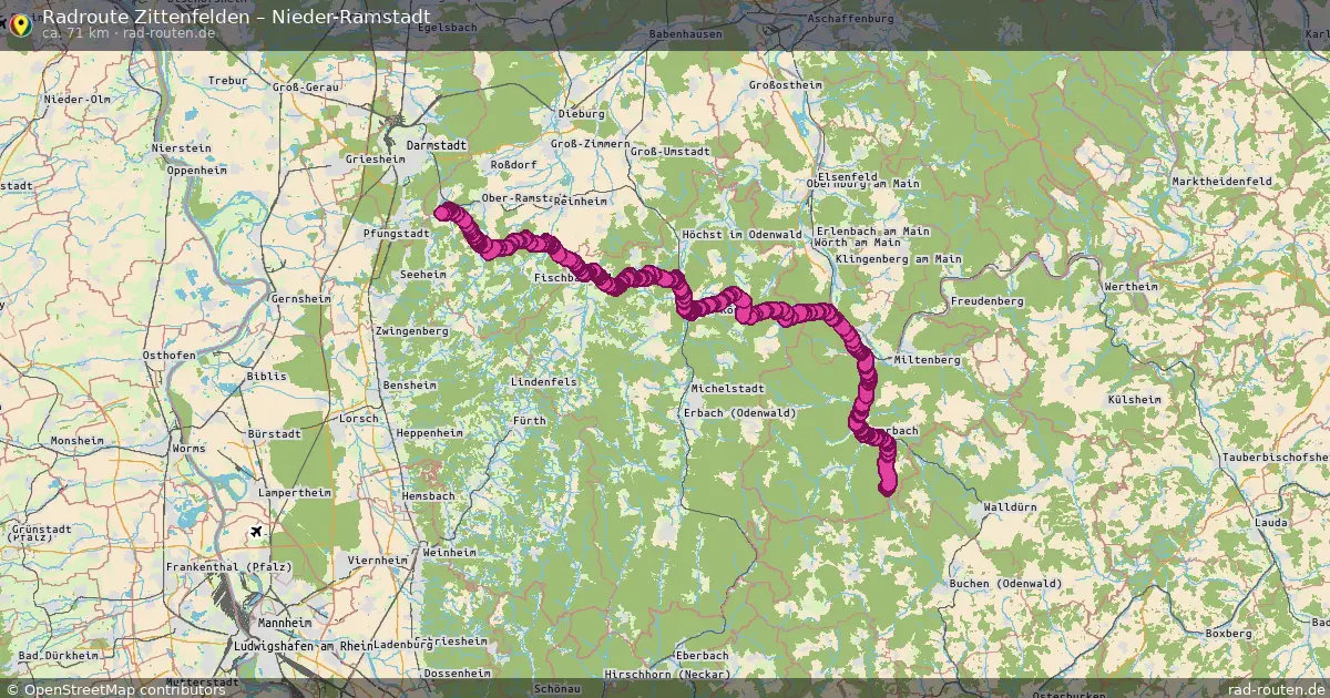 Radtour Zittenfelden – Nieder-Ramstadt