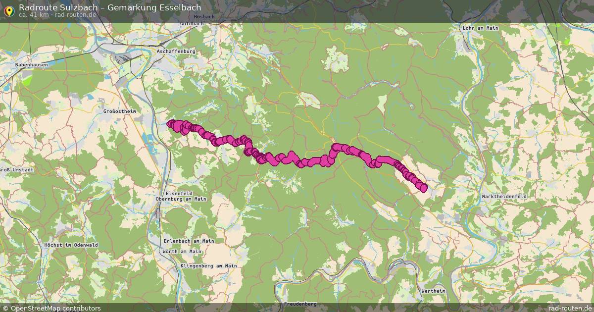 Fahrradroute Sulzbach – Gemarkung Esselbach