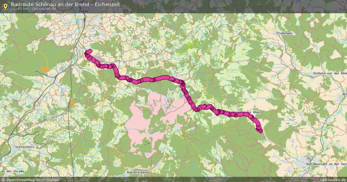 Fahrradroute Schönau An Der Brend – Eichenzell