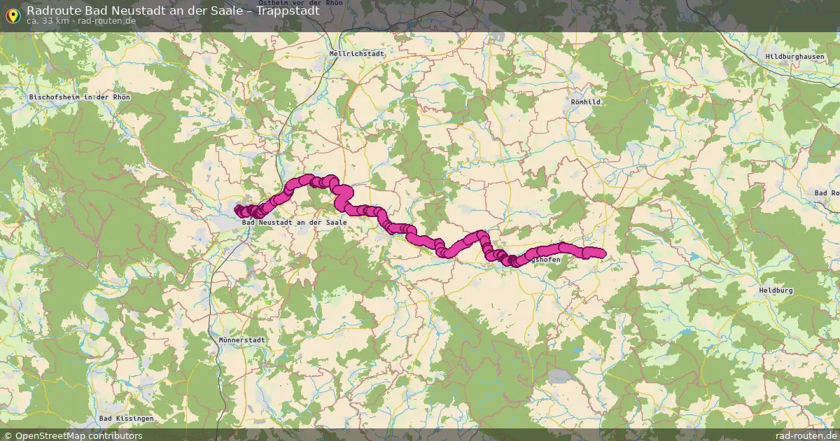 Fahrradroute Bad Neustadt An Der Saale – Trappstadt (33 km) – Rad-Routen.de