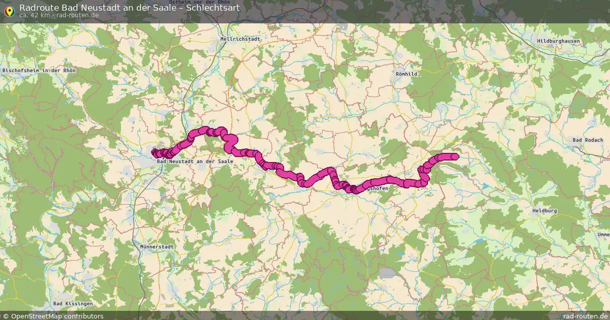 Fahrradroute Bad Neustadt An Der Saale – Schlechtsart