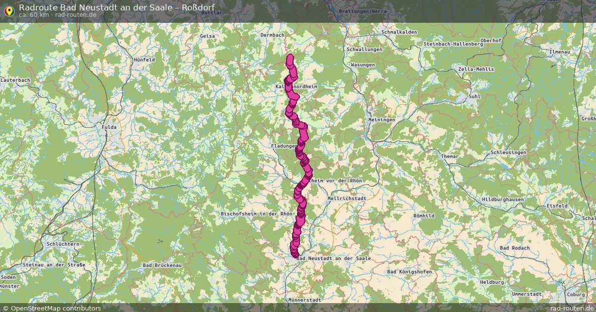 Fahrradroute Bad Neustadt An Der Saale – Roßdorf