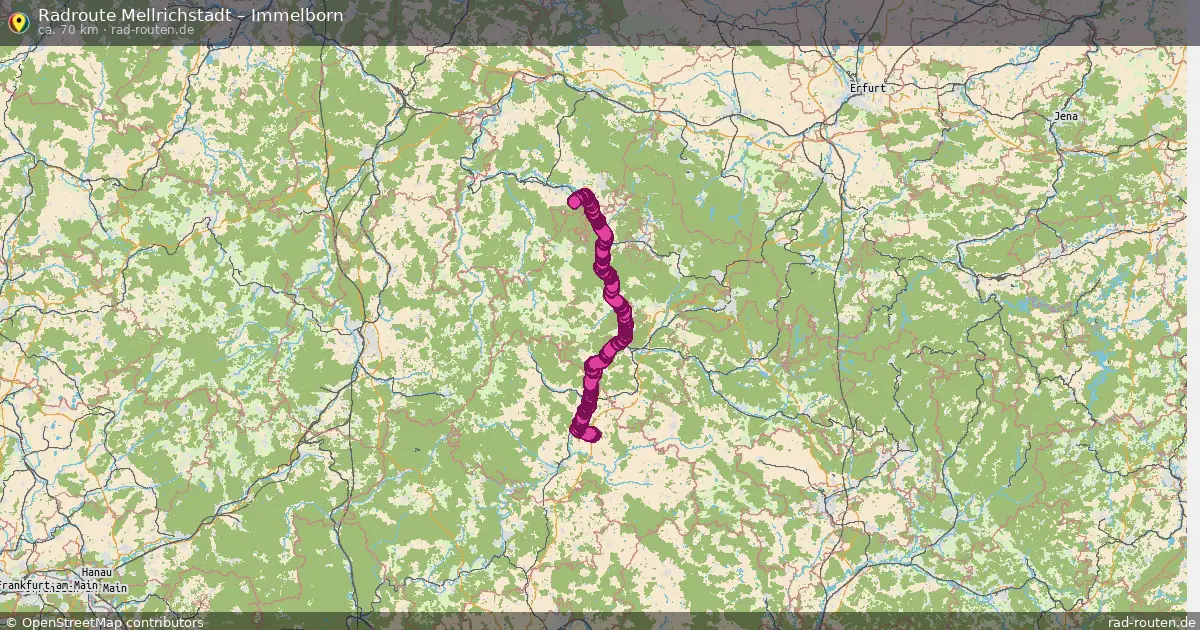 Fahrradroute Mellrichstadt – Immelborn (70 km) – Rad-Routen.de