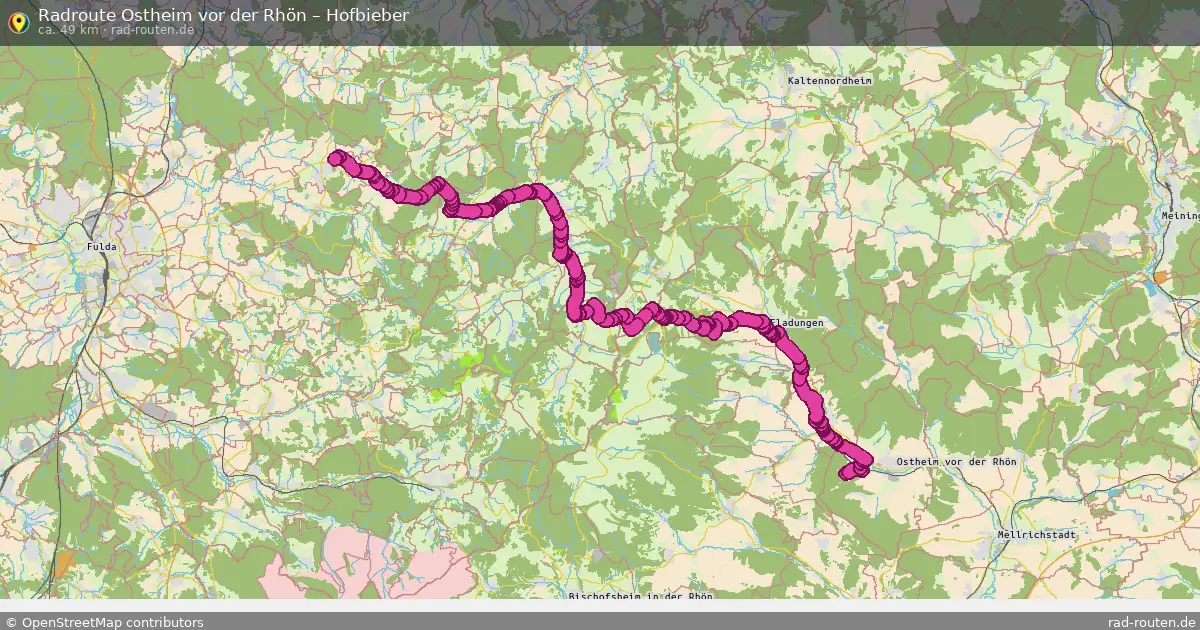 Fahrradroute Ostheim Vor Der Rhön – Hofbieber