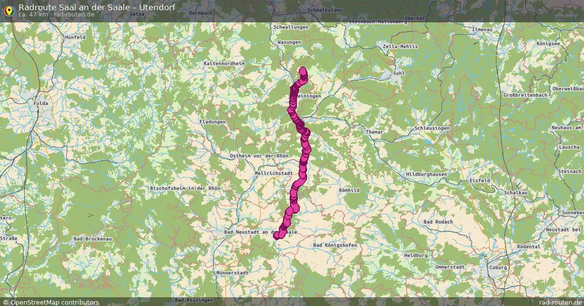 Fahrradroute Saal An Der Saale – Utendorf (47 km) – Rad-Routen.de