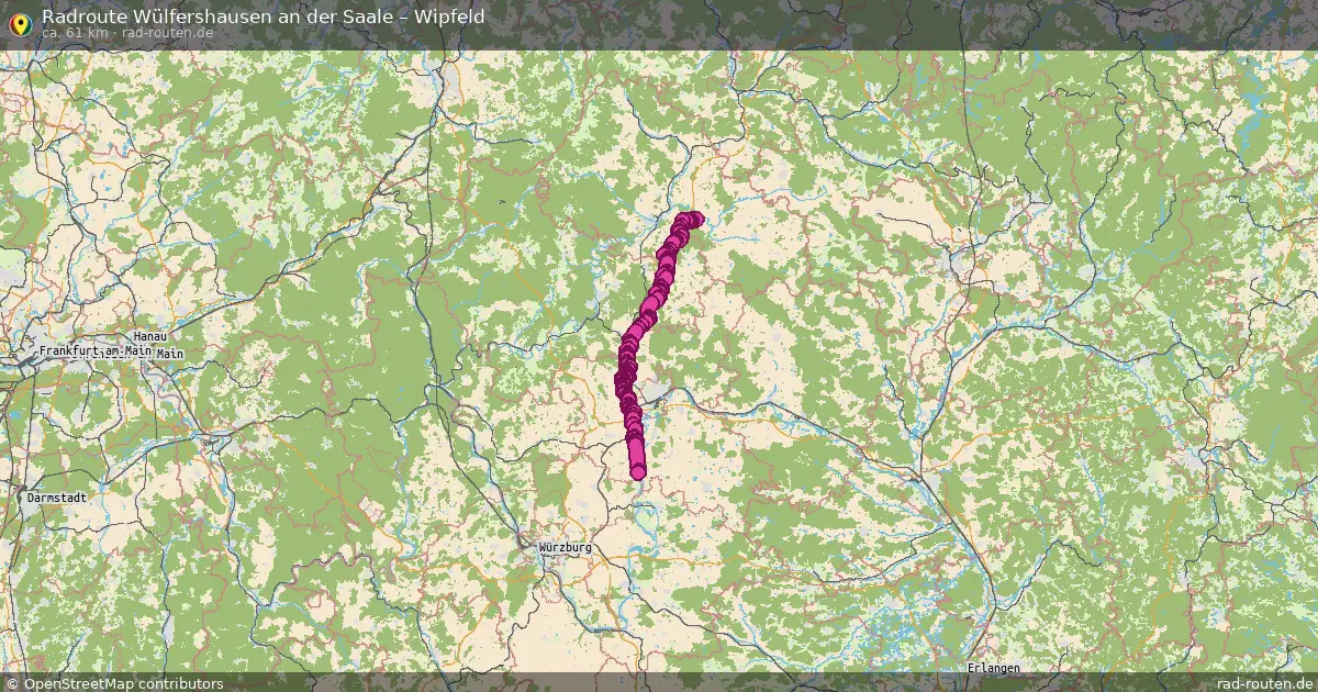 Fahrradroute Wülfershausen An Der Saale – Wipfeld