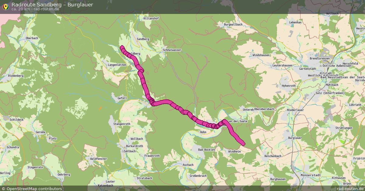 Fahrradroute Sandberg – Burglauer