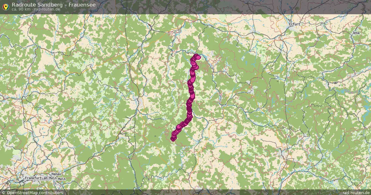 Fahrradroute Sandberg – Frauensee (90 km) – Rad-Routen.de