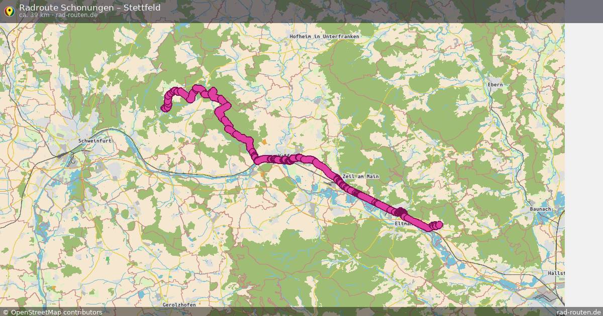 Fahrradroute Schonungen – Stettfeld
