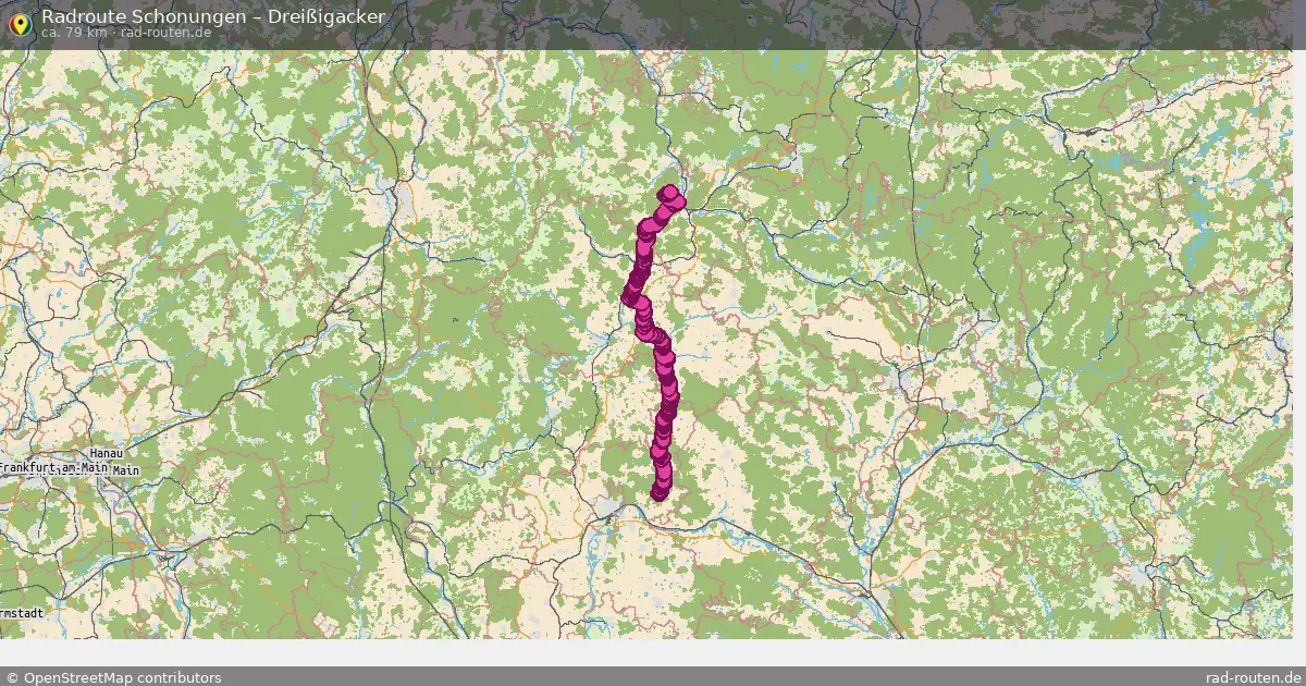 Fahrradroute Schonungen – Dreißigacker (79 km) – Rad-Routen.de
