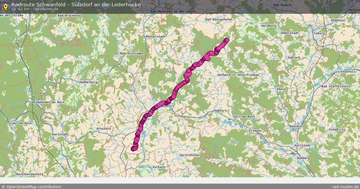Fahrradroute Schwanfeld – Sulzdorf An Der Lederhecke