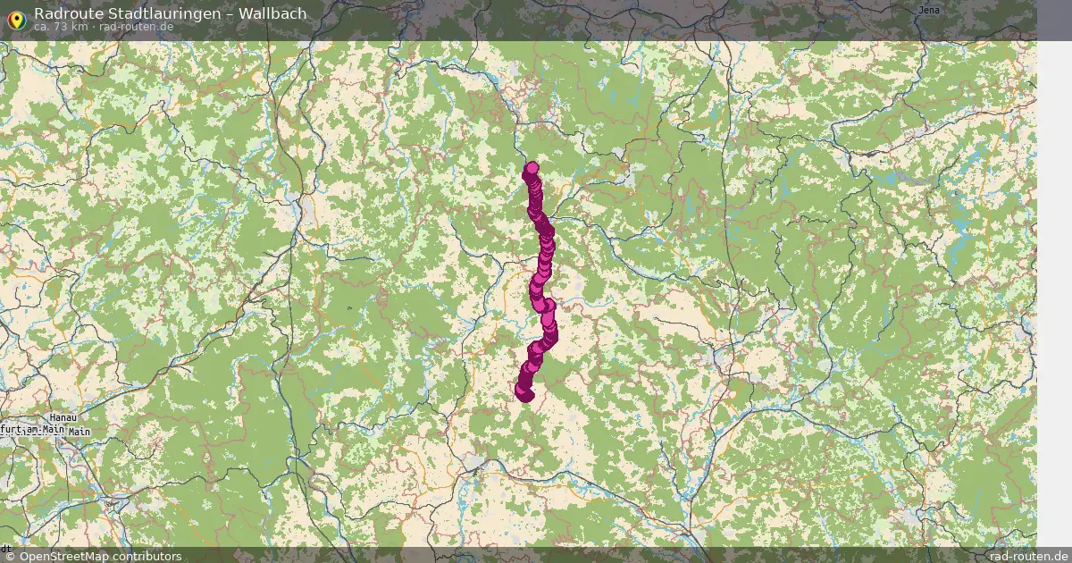 Fahrradroute Stadtlauringen – Wallbach (73 km) – Rad-Routen.de
