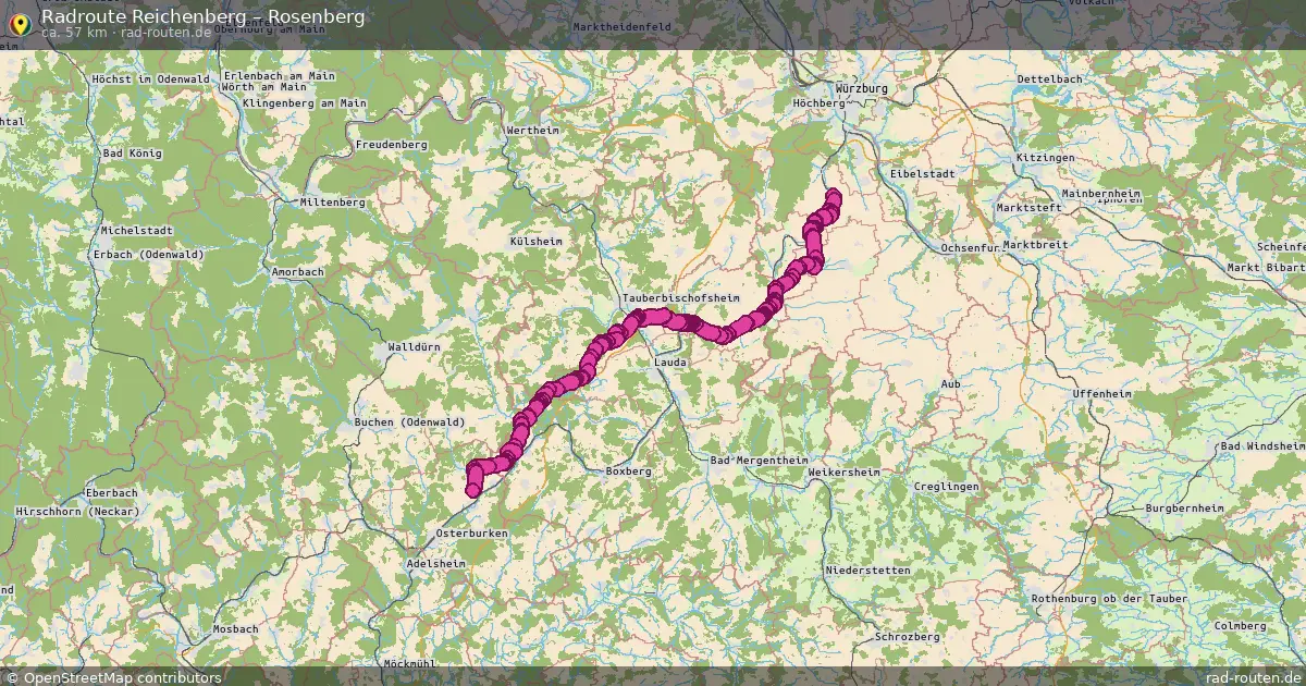 Radtour Reichenberg – Rosenberg