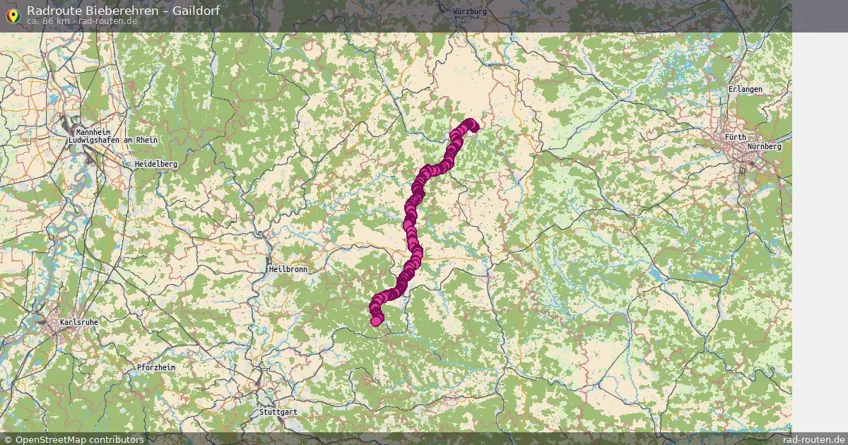 Radtour Bieberehren – Gaildorf