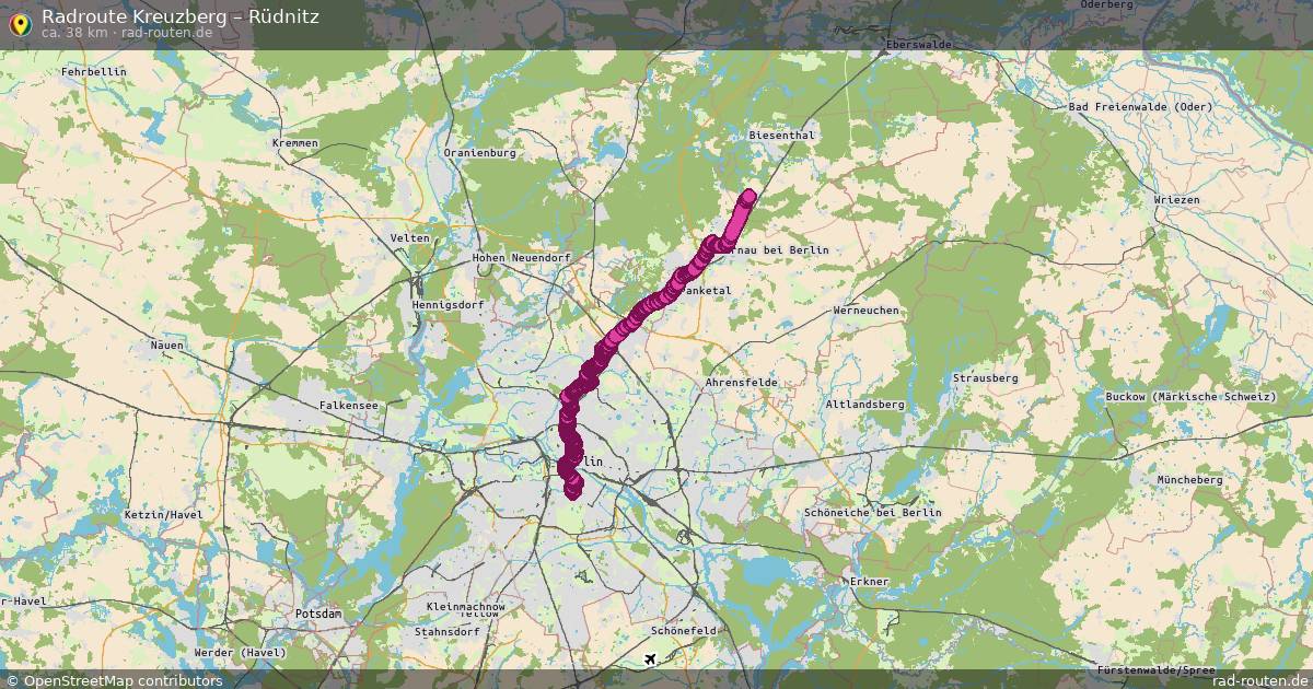 Fahrradroute Kreuzberg – Rüdnitz