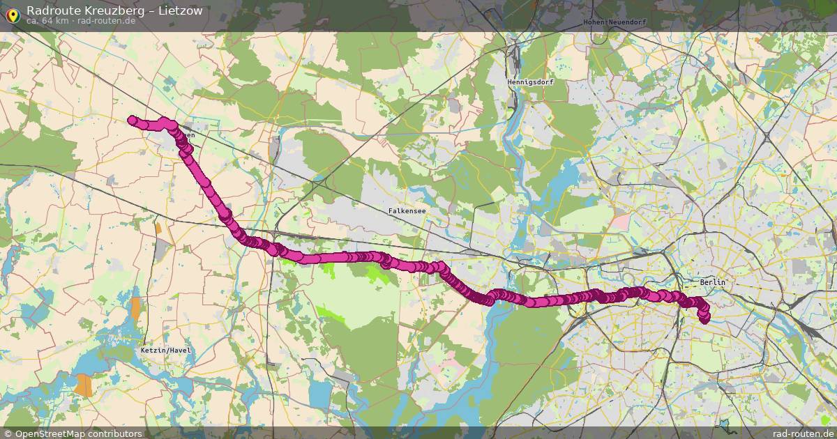 Fahrradroute Kreuzberg – Lietzow