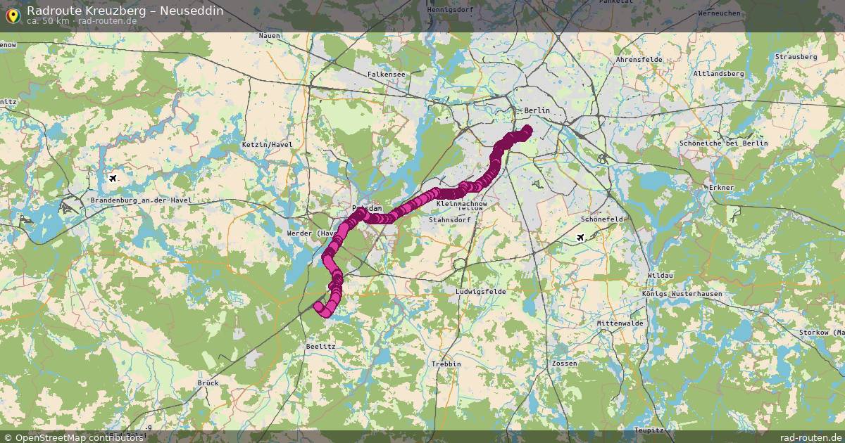 Fahrradroute Kreuzberg – Neuseddin