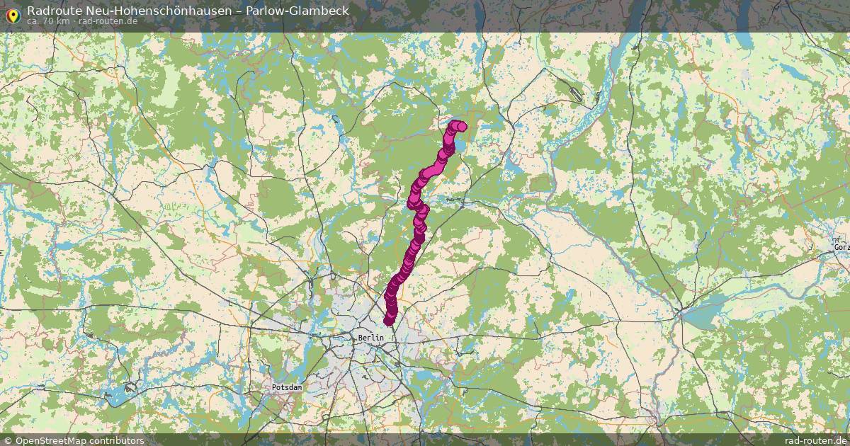 Fahrradroute Neu-Hohenschönhausen – Parlow-Glambeck