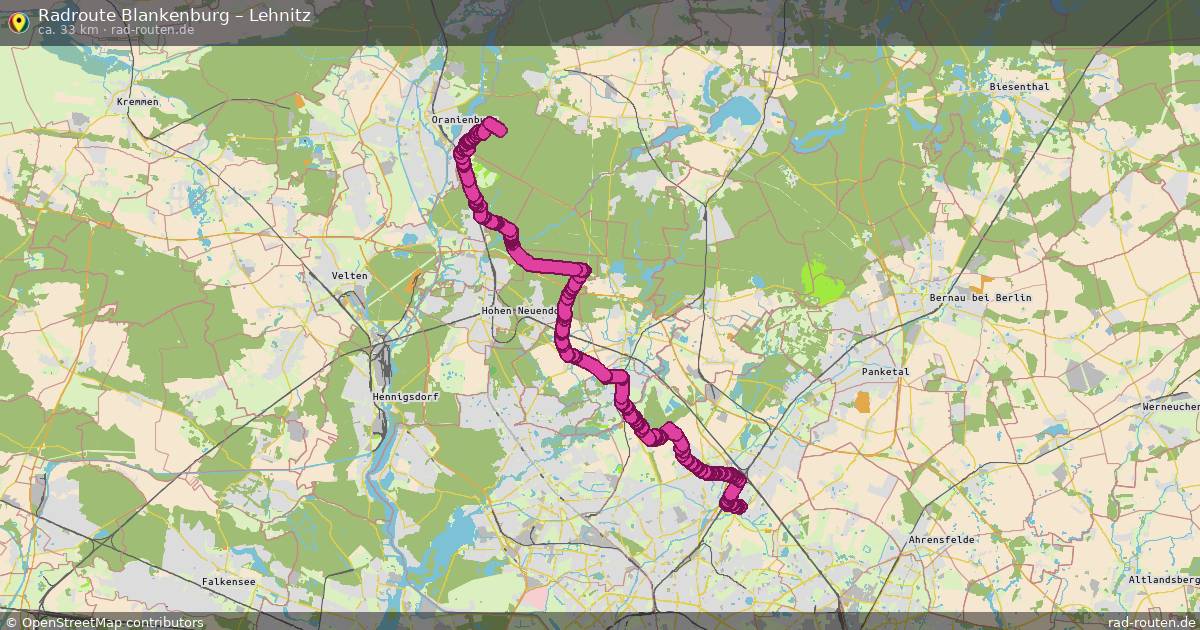 Fahrradroute Blankenburg – Lehnitz
