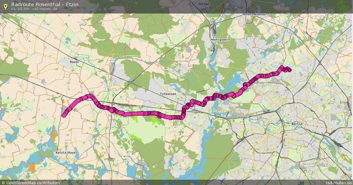 Fahrradroute Rosenthal – Etzin