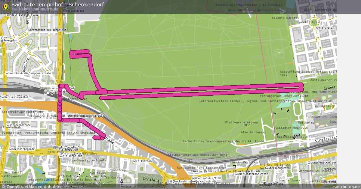 Fahrradroute Tempelhof – Schenkendorf