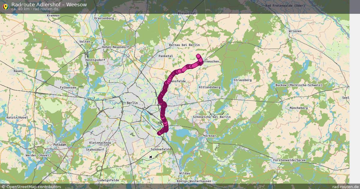 Radtour Adlershof – Weesow