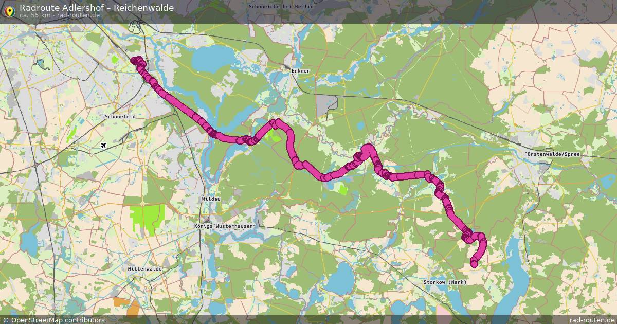 Fahrradroute Adlershof – Reichenwalde