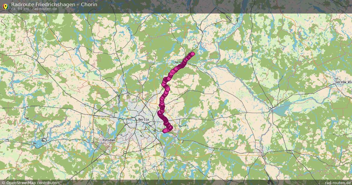 Fahrradroute Friedrichshagen – Chorin