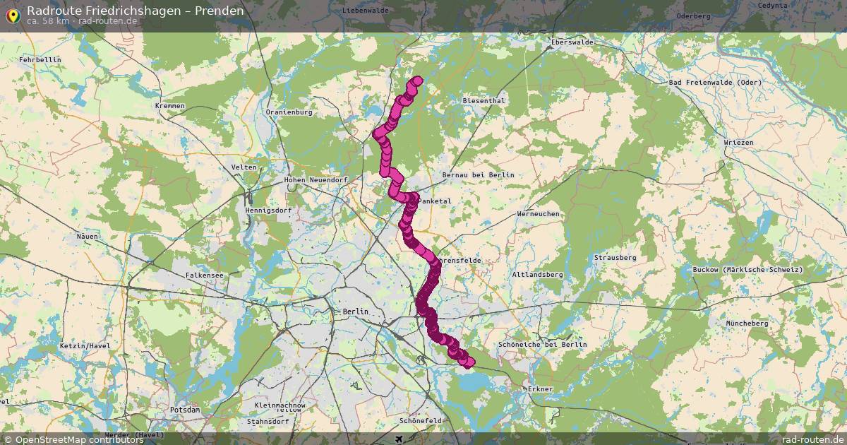 Fahrradroute Friedrichshagen – Prenden