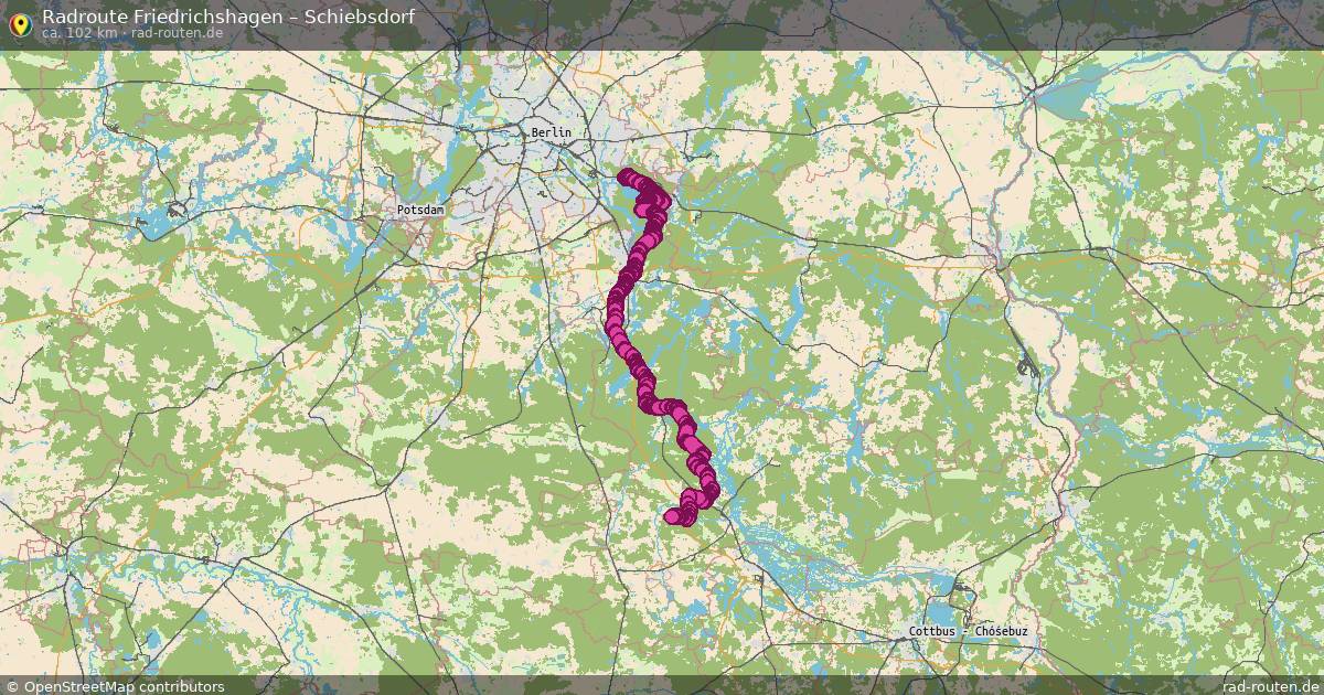 Fahrradroute Friedrichshagen – Schiebsdorf