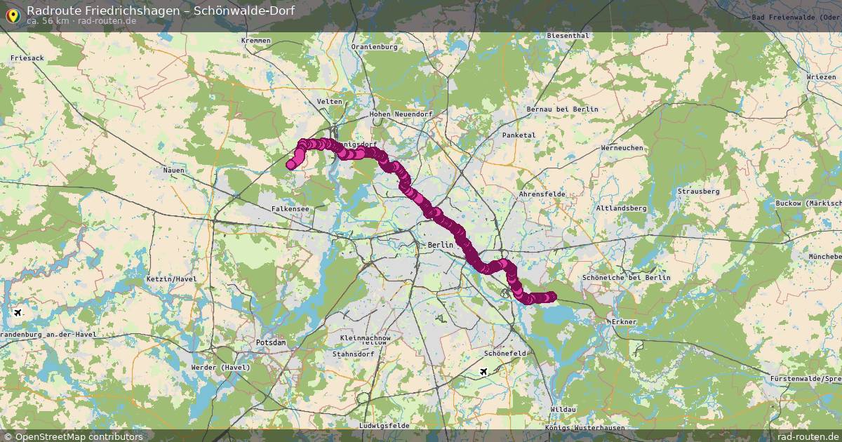 Fahrradroute Friedrichshagen – Schönwalde-Dorf