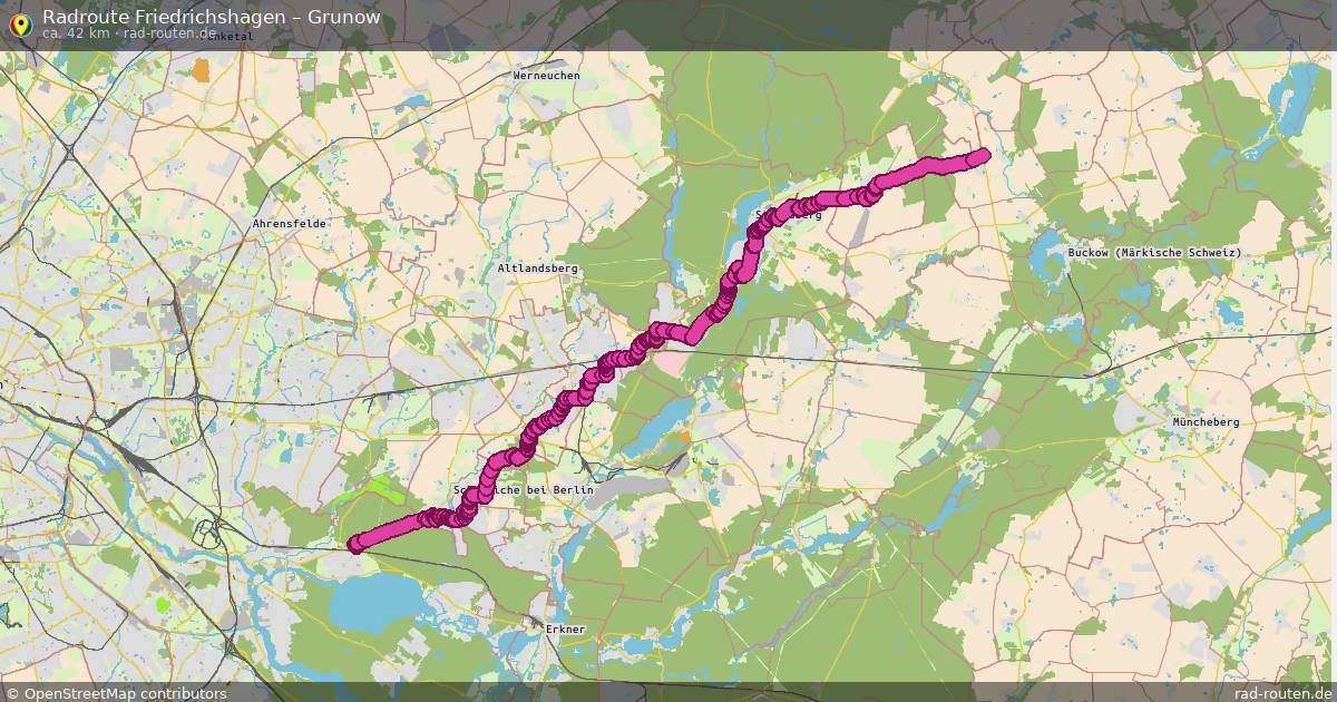 Fahrradroute Friedrichshagen – Grunow